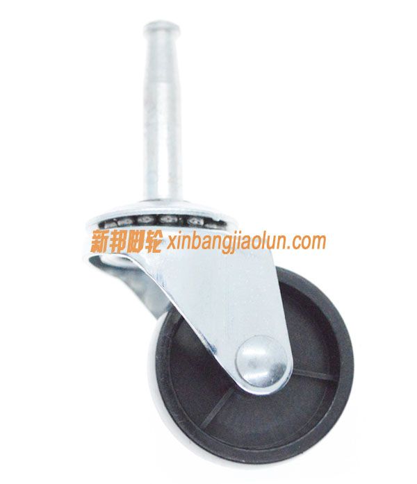 1.5寸插杆黑色PP脚轮