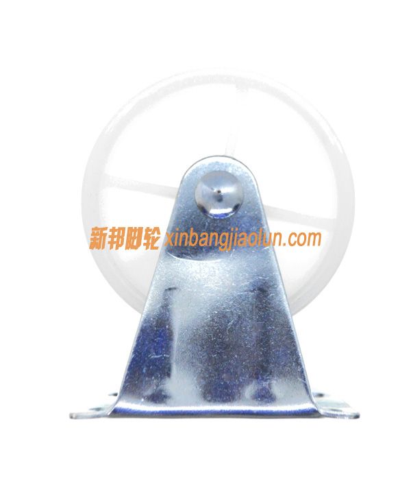 3寸平板白色尼龙脚轮