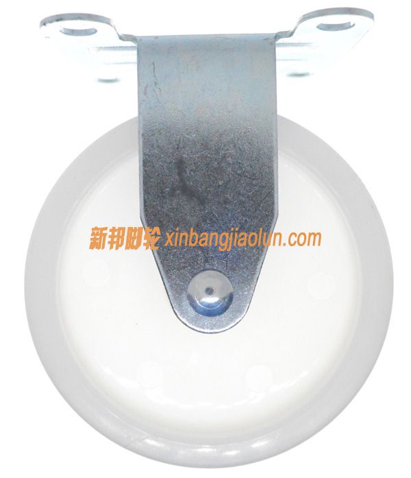 4寸平板白色尼龙脚轮
