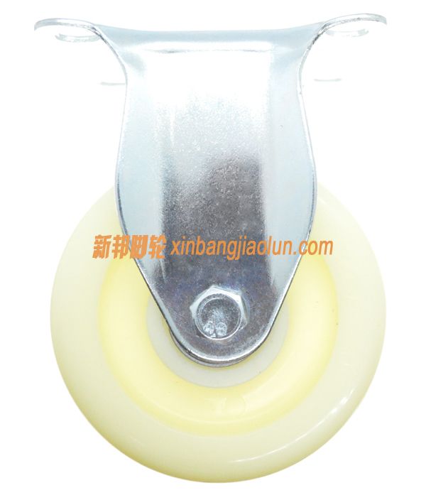 4寸固定白色PP脚轮